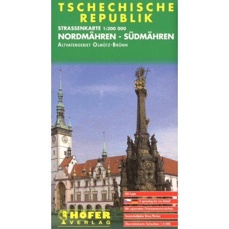 Straßenkarte Nordmähren - Südmähren