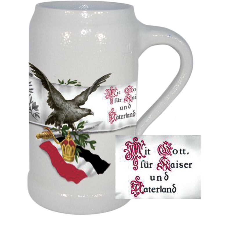 Bierkrug „Mit Gott für Kaiser und Vaterland“