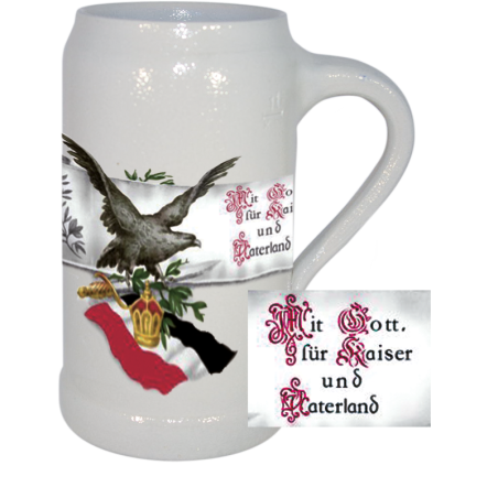 Bierkrug „Mit Gott für Kaiser und Vaterland“