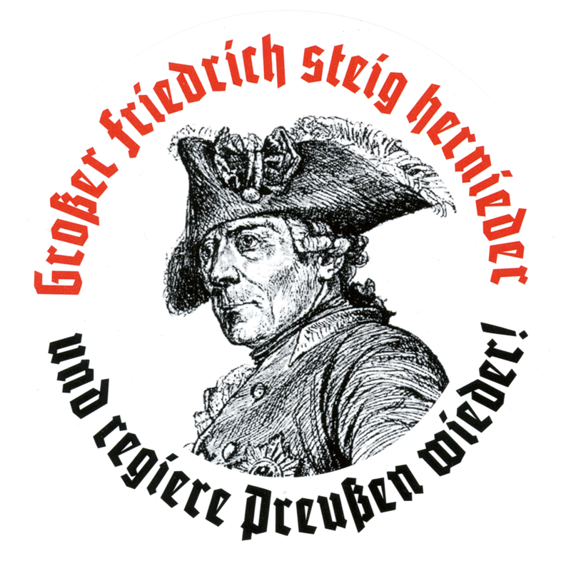 5 Aufkleber "Friedrich der Große"
