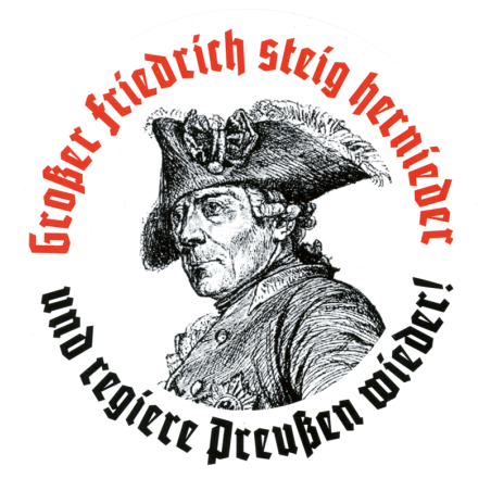 5 Aufkleber "Friedrich der Große"