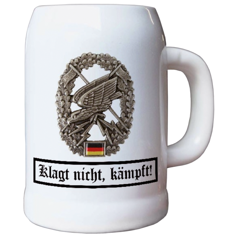 Bierkrug „Klagt nicht, kämpft“