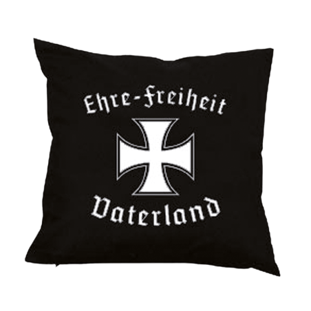 Kissen „Ehre-Freiheit-Vaterland“.