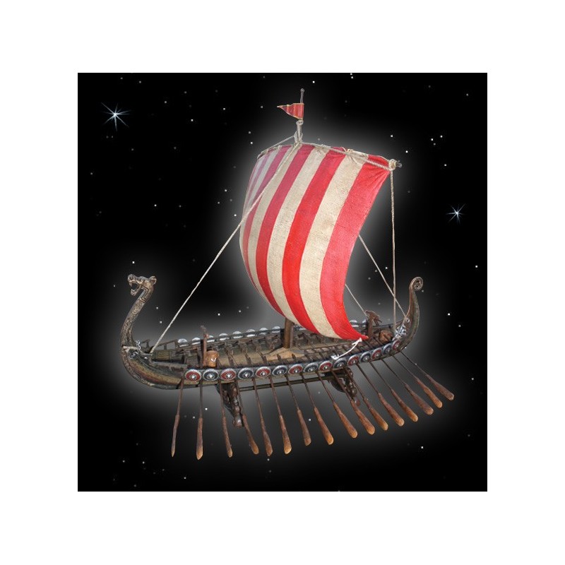 Wikingerschiff mit abnehmbaren Rudern