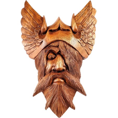 Wandrelief "Holz-Odinsmaske"
