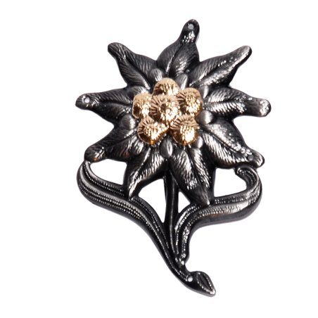 Metallmützenabzeichen Edelweiß