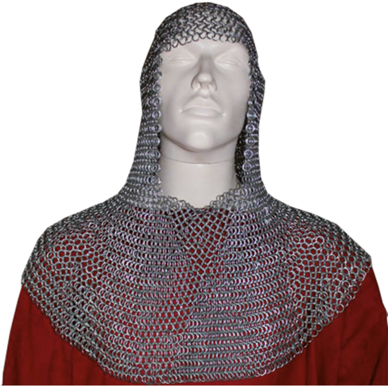 Kettenhaube mit Kragen