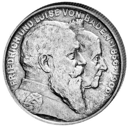 "Goldene Hochzeit Friedrich I. und Luise", 2 Mark