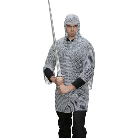 Kettenhemd mit Haube Übergröße
