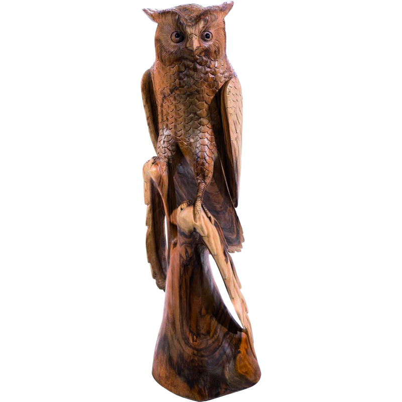 Holz-Statue „Eule“