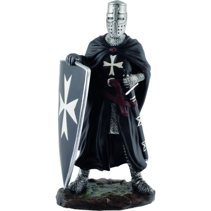 Kreuzritter in schwarzer Rüstung