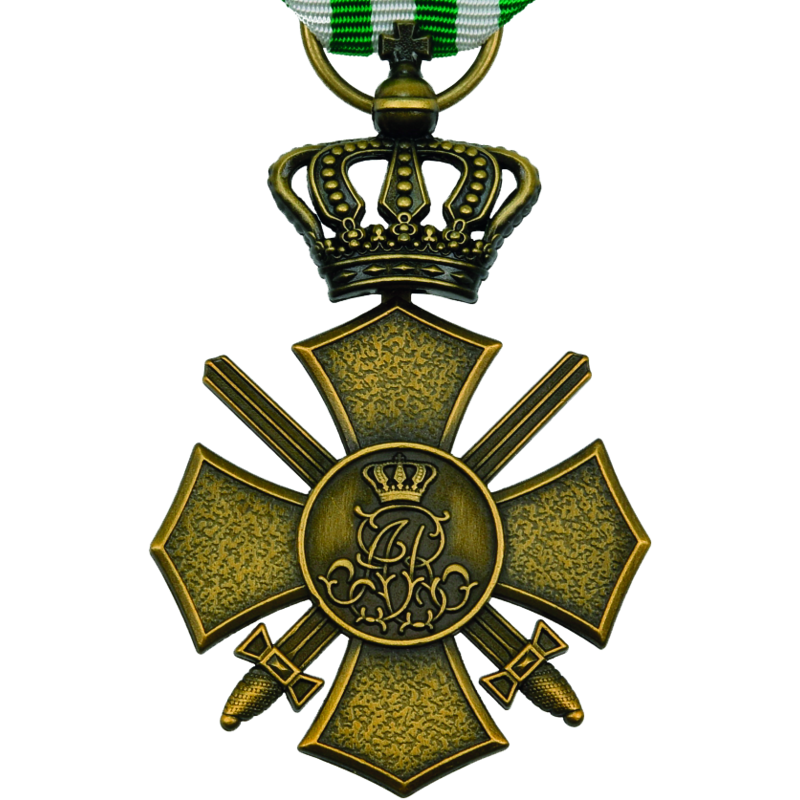 Sachsen Königreich Ehrenkreuz mit Schwertern und Krone